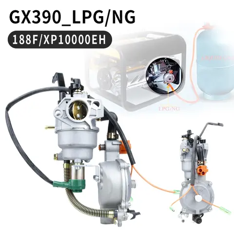 168F/188F Carburetor Dual Fuel Automatic Or Manual Choke Lpg/Ng Conversion Kits For Gasolines Generator Hybrid 5Kw Accessories