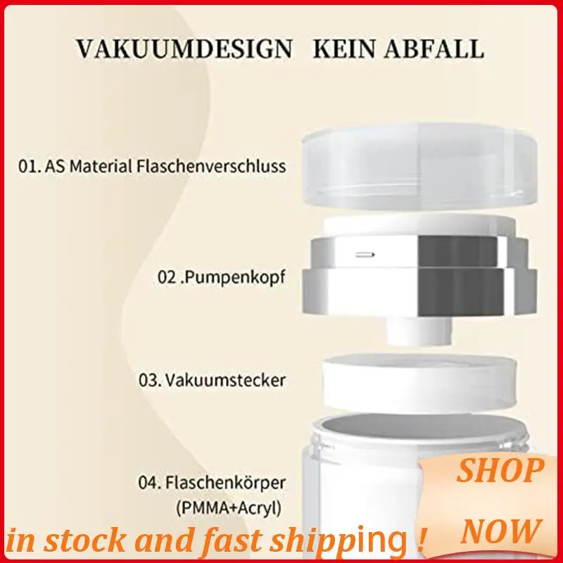 3 Pcs Empty Acrylic Makeup Cosmetic Jar Portable Cream Jar 50Ml/50G, Containers With Press Pump HOT!