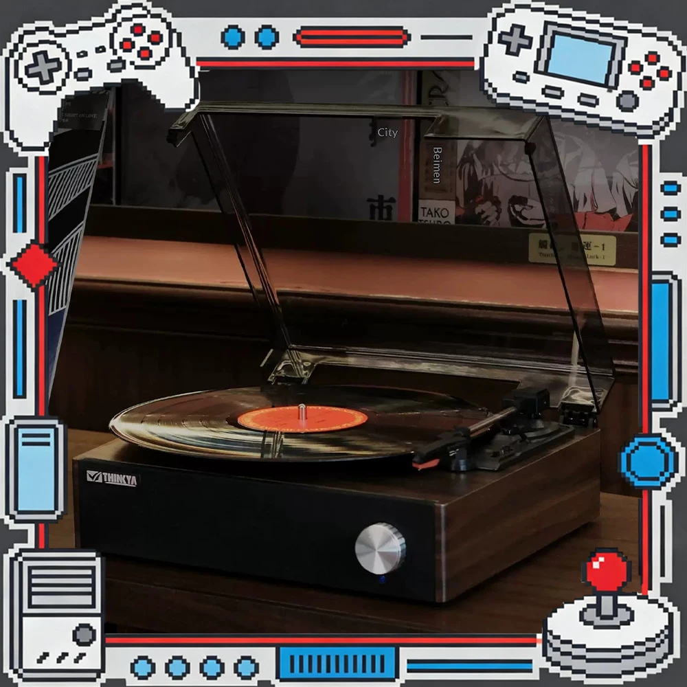 THINKYA TLP01 Vinyl Record Player Sound HIFI Sound Quality Vinyl Record Player Support Bluetooth Receive External RCA For Gifts