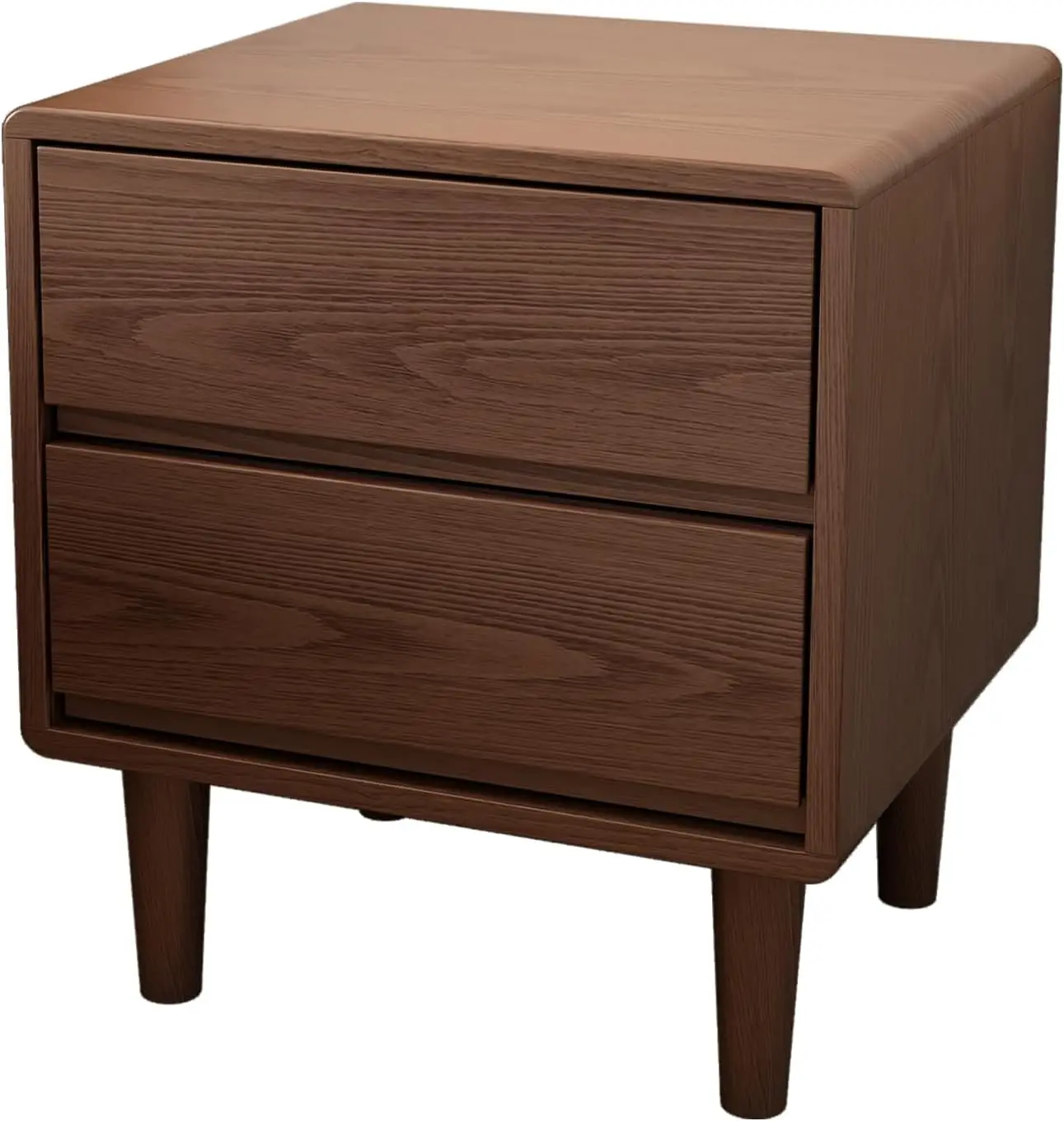 Solid Wood Nightstand,Nightstand with Drawers,Mid Century Modern Nightstand Small Nightstand for Bedroom, Dorm and Living Room,W