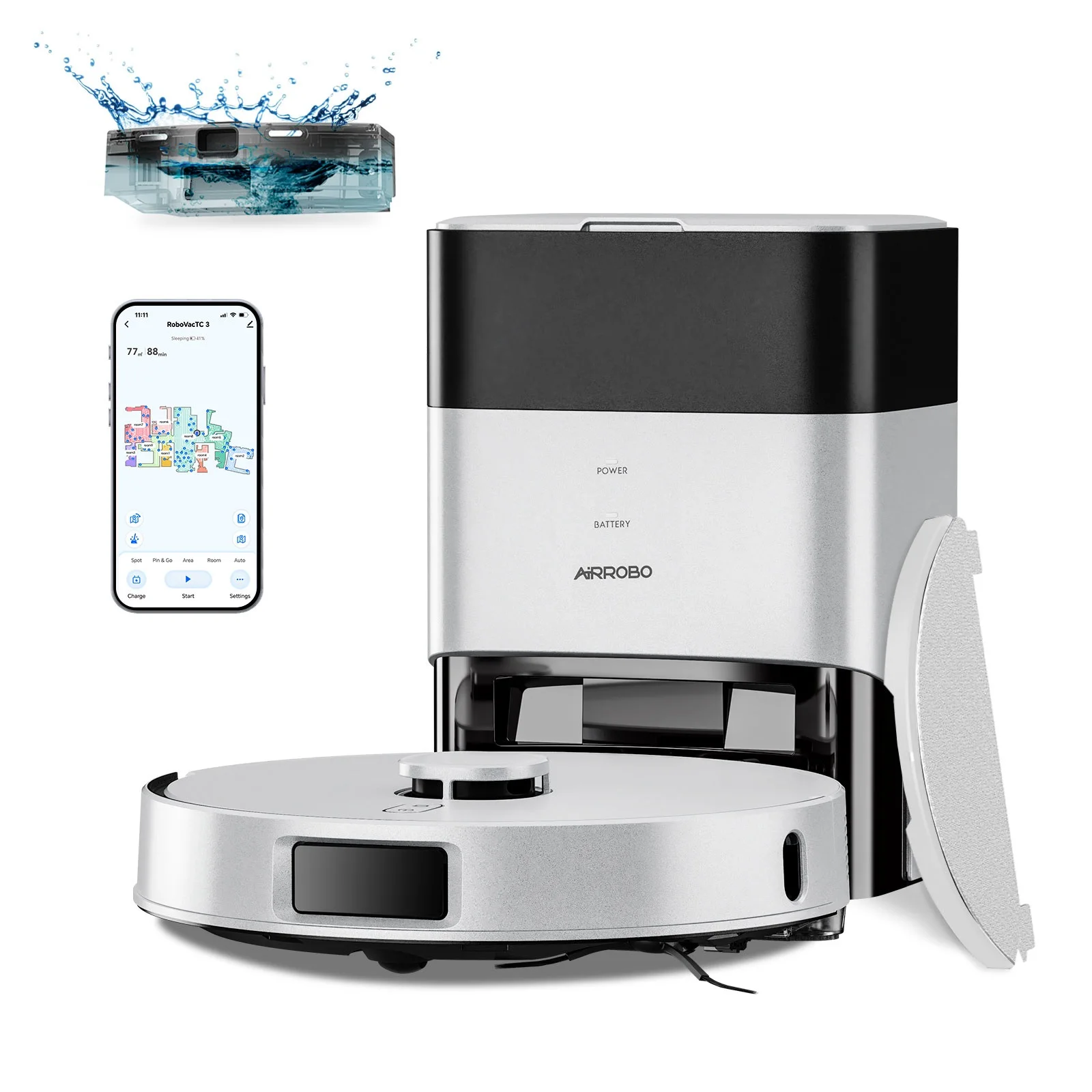 

AIRROBO 6000Pa Line Laser Obstacle Avoidance LDS Navigation Infrared Edge Cleaning Robot Hair Tangle Pevention Vacuum Cleaner
