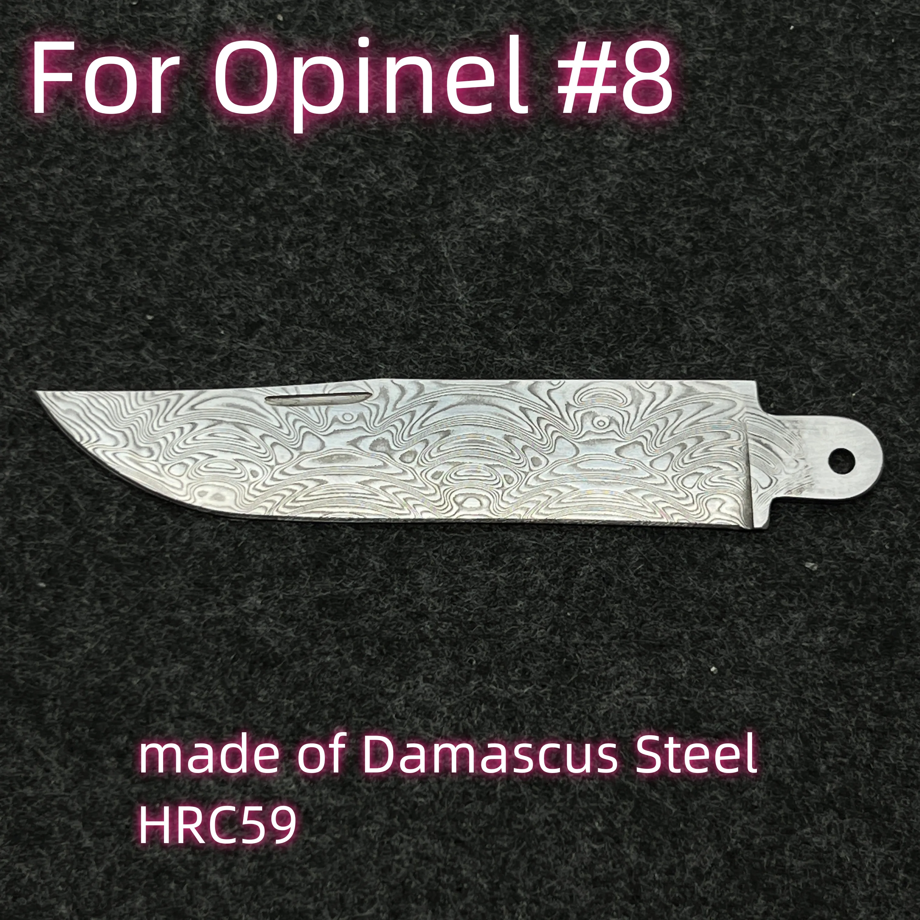 Made of Damascus Steel Replaceable Blade For Opinel No.8 #8 Folding Knife DIY Accessories