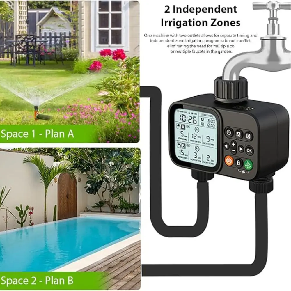 IPX5 Waterproof Digital Water Flow Meter EU Brass Inlet Electronic Water Meter Accurate Movable Joint