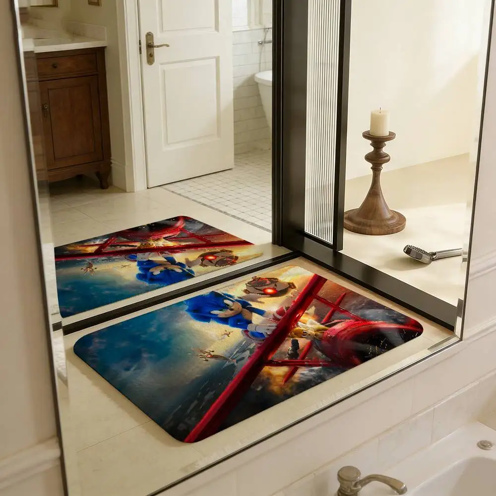Amine  H-Hedgehog Bathroom Mat Anti-slip Absorb Water Long Strip Cushion Bedroon Mat Welcome Doormat