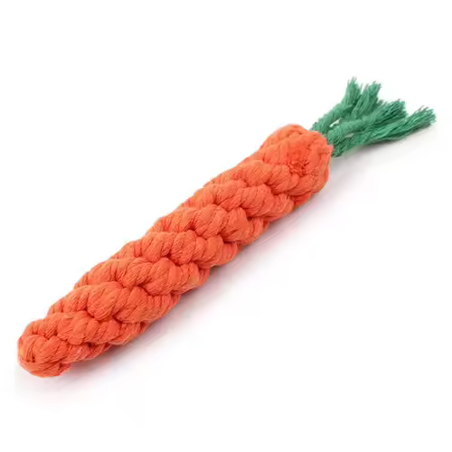 1Pcs Carrot Dog Bite Rope Pet Dog Toys Safe Durable Braided Bite Dog Chew Toys Resistant Puppy Molar Cleaning Teeth Cotton Rope - Image 9