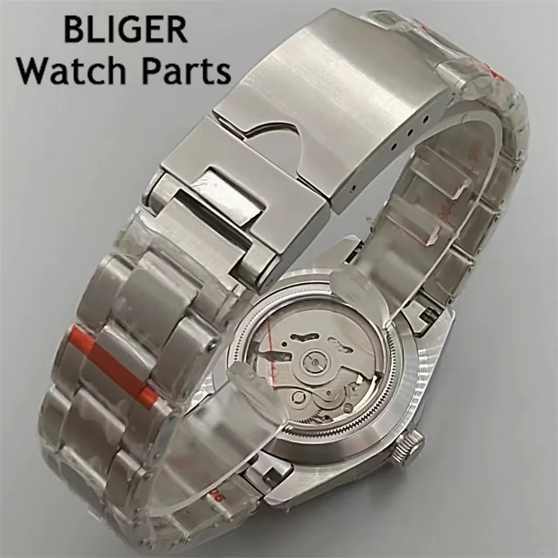 BLIGER 39mm NH35A Movement Automatic Mechanical Diving Men\'s Watch Snowflake Hand Domed Glass C3 luminous Dial BB58 Reloj Hombre