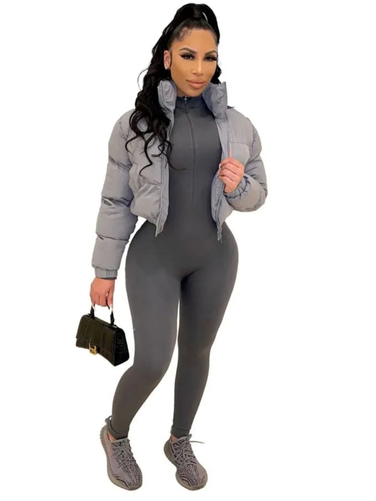 Cappotto da donna con colletto rialzato in puro colore ort Jaet Street Sle vestibilità ampia lungo Sve Ultra ort con chiusura a bottoni