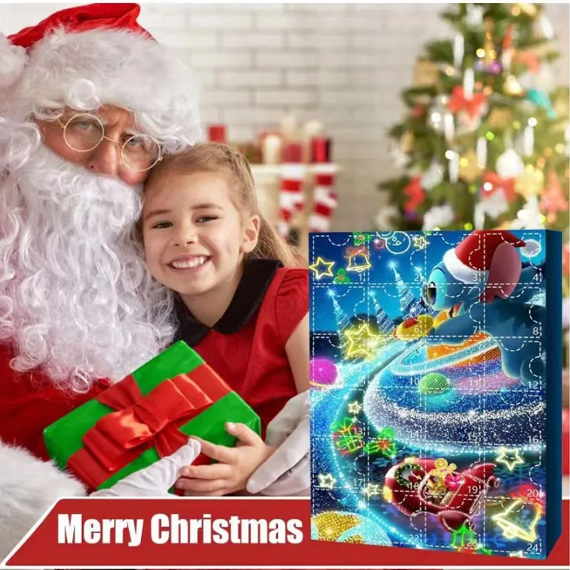 

Lilo & Stitch Christmas Advent Calendar Anime New Year Blind Box 24-Day Countdown Surprise Box Children'S Toys Gift Guess Bag