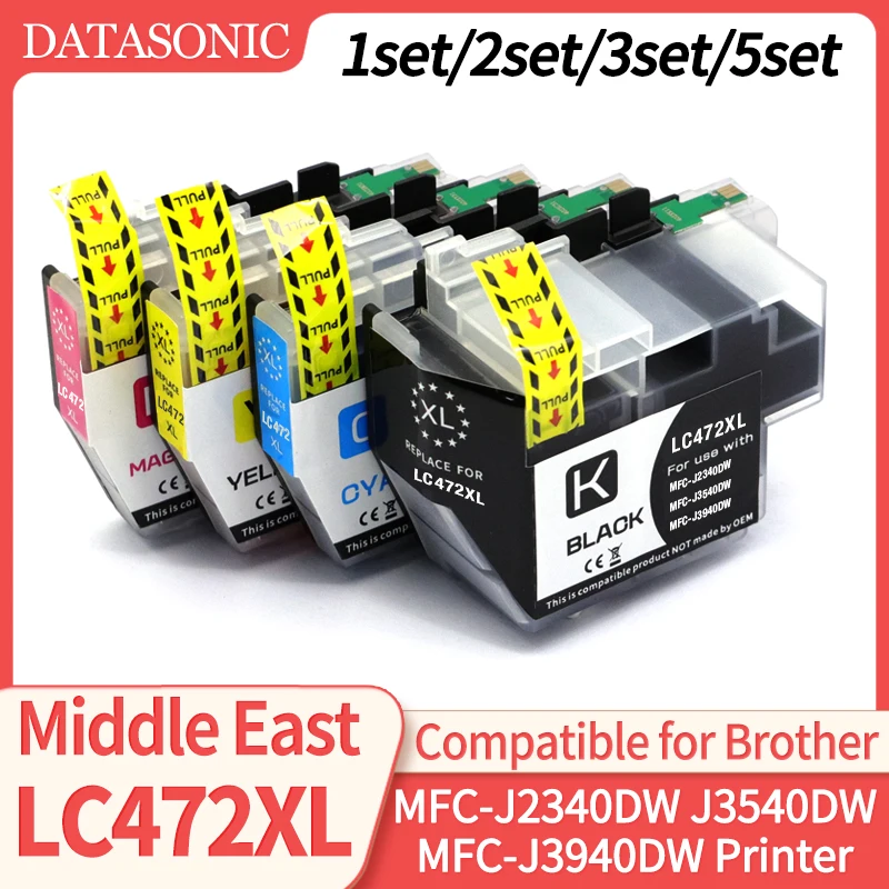

1 компл.-5 компл. LC472 LC472XL 472 картридж, совместимый для Brother MFC-J2340DW MFC-J3540DW MFC-J3940DW цветной картридж для принтера