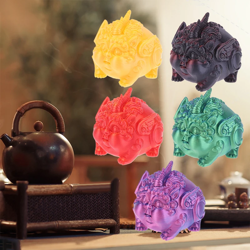 Pixiu Tea Pet Ornaments Gradient Tea Pet Dharma Egg Ornaments Lucky Toad Tea Pet Ornament Home Tea Table Tea Tray Decoration