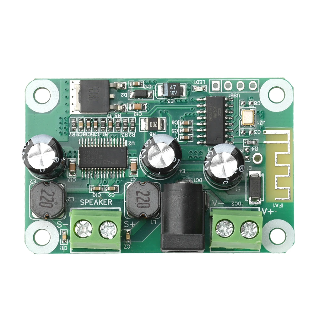 Módulo amplificador de áudio dc 9-25v tpa3110, amplificador de áudio sem fio bluetooth, 1 canal 30w, suporte para interconexão tws, alto-falante diy