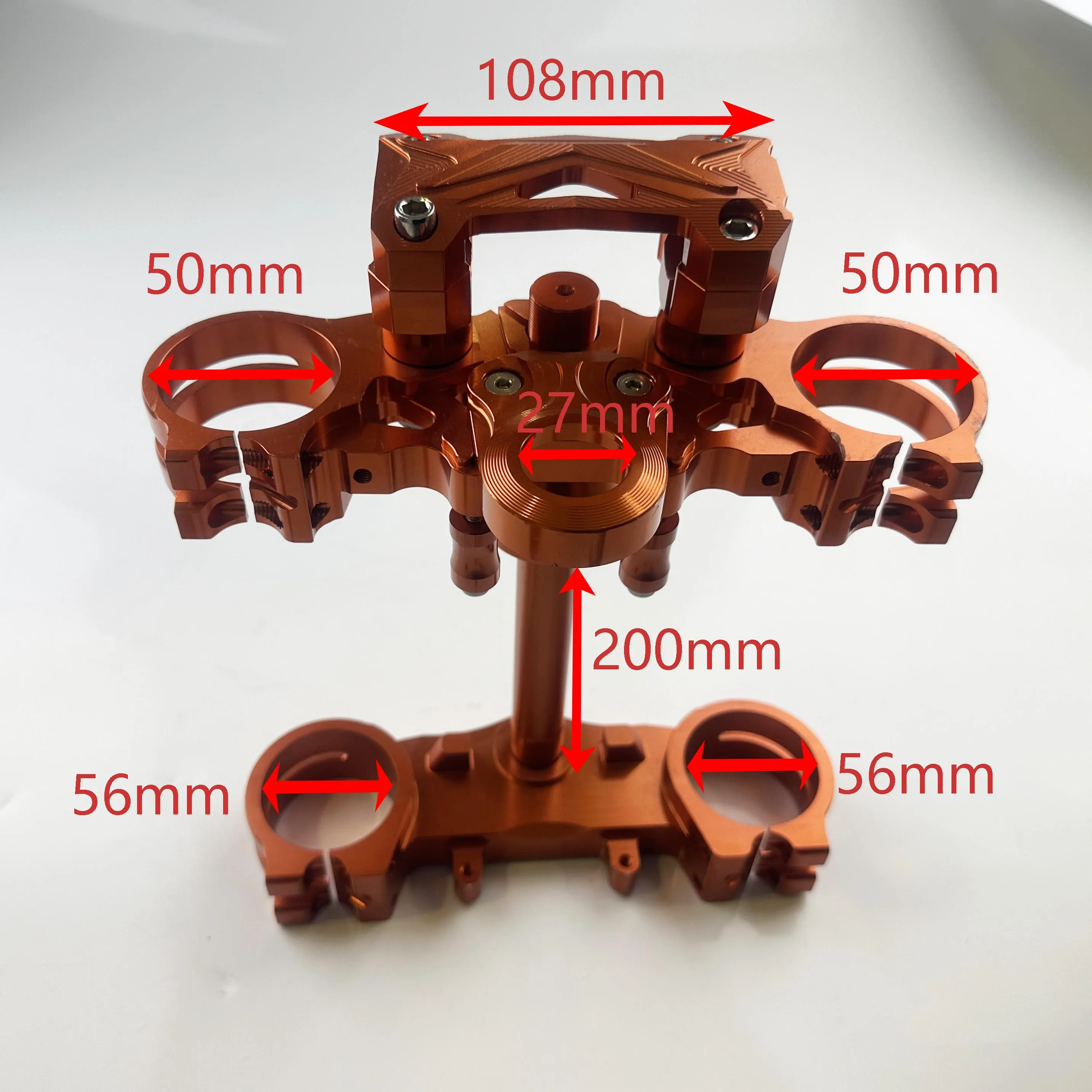 Motorcycle Direction Device Upper Lower Connecting Triple Tree Clamps Shock Absorber Plate