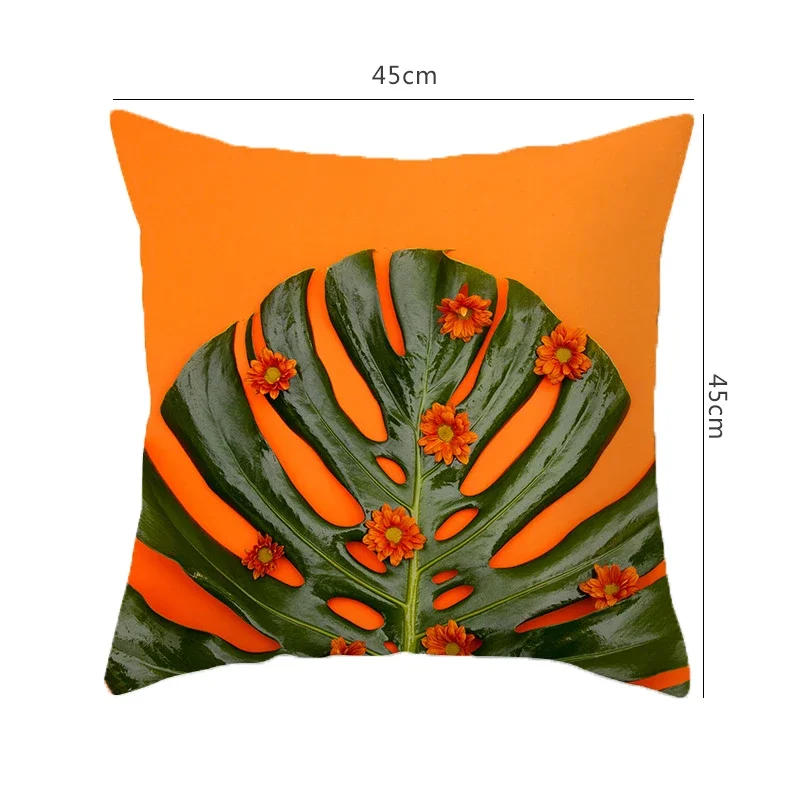 Cactus Decorative Cushion Cover Dutch Velvet 45x45cm Plant Printed Pillow Cover for Living Room Bedroom Home Decor Pillowcases