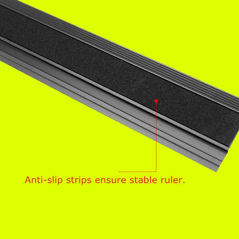 20/30/45cm Thickened Ruler Non-Slip Art Measuring Drawing Tool Protective Square Ruler School Stationery Supplies Craft Marking