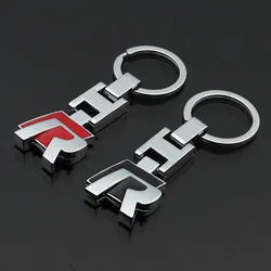 Creativity 3D R Style Metal Car Key Ring Sports Key Chain For VW Golf Tiguan CC Polo Passat Touareg Auto Key Decor Accessories
