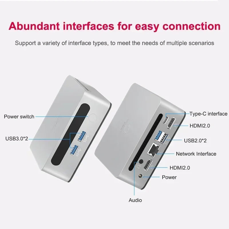 كمبيوتر صغير GenMachine AMD Ryzen 5 5600H يعمل بنظام التشغيل Windows 10/11 3.3 جيجا هرتز حتى 4.2 جيجا هرتز 2 * DDR4 ماكس يدعم ذاكرة الوصول العشوائي 64 جيجابايت كمبيوتر WIFI6 للألعاب #5