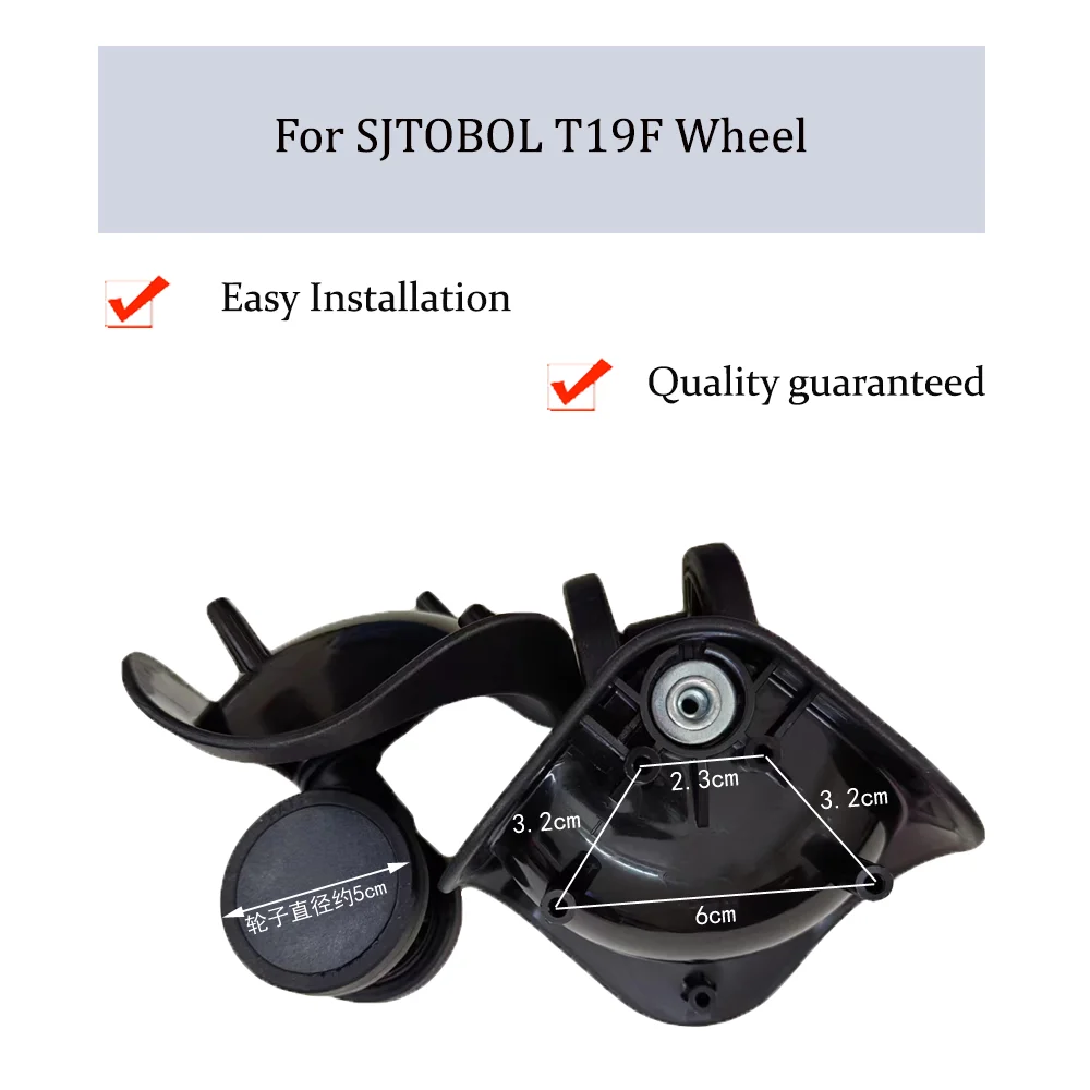 For SJTOBOL T19F Nylon Luggage Wheel Trolley Case Wheel Pulley Sliding Casters Universal Wheel Repair Slient Wear-resistant