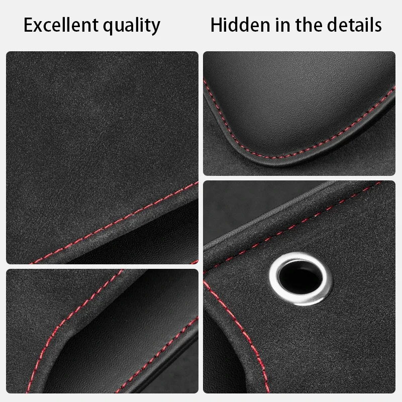 Suede Leather Car Seat Side Gap Storage Pocket Gap Filler Organizer Box with logo For Volvo XC60 car accesorios image 6