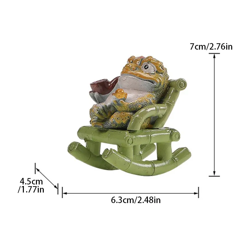 1PC Colour Changing Rocking Chair Money Frog Tea Pet Lucky Golden Toad Table Decor Home Tea Ceremony Accessories Decoration