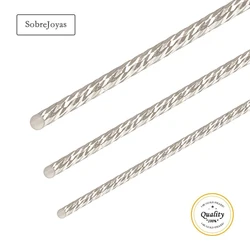 One Meter 925 Silver Half Hard Wire Sparkle Silver Beading Wire Metel Thread Silver Wire for Jewelry Making DIY Jewelry Findings