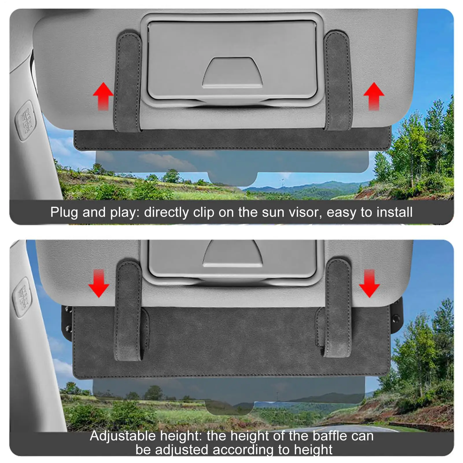 

Sun Visor Extender For Car Car Sun Visor With Polarized Glare Protection Extension Board Attachment Retractable Sunshade