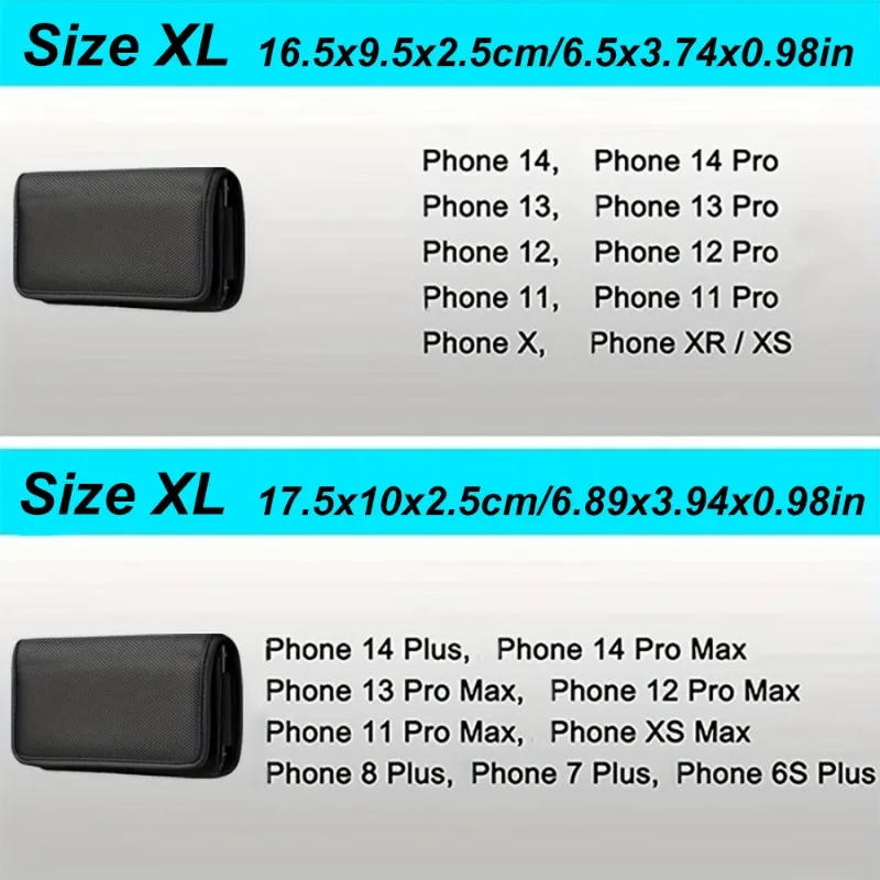 Fashion Simple Black Waist Belt Belt Hanging Mobile Phone Bag Card Money License Case Stylish Multi-functional Men's Belt Bag