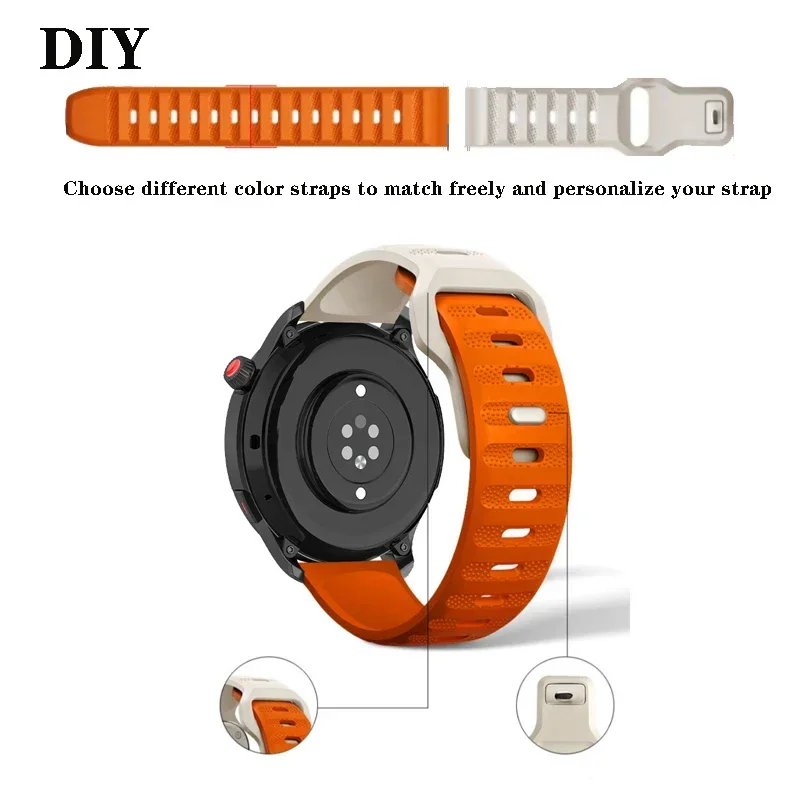 레드미 워치 5 액티브, 레드미 워치 5 라이트, 샤오미 워치 S1 S2 S3 S4 컬러 2 용 범용 실리콘 스트랩 밴드, 22mm