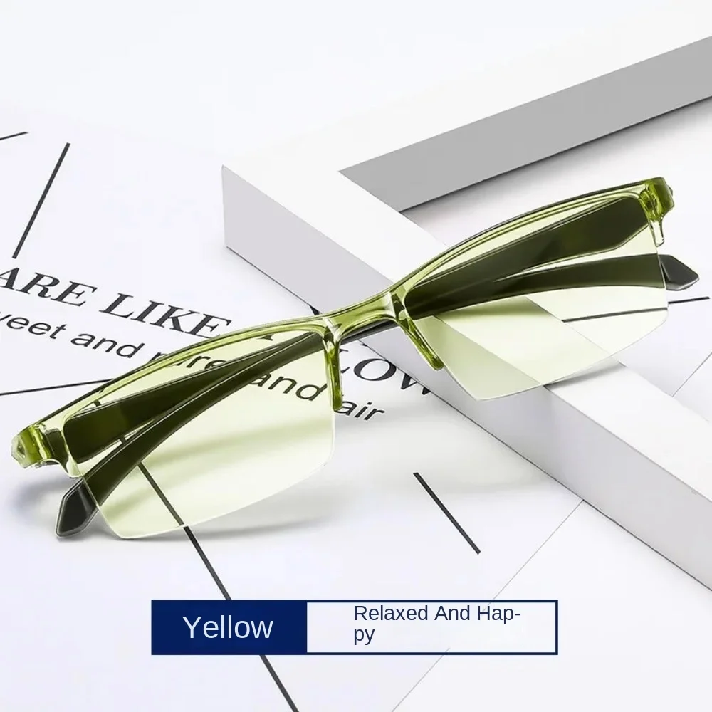 

New Smart Automatic Zoom Reading Glasses Rimless Optical Presbyopia Eyewear Ultralight Radiation Protection Anti Blue-ray Unisex