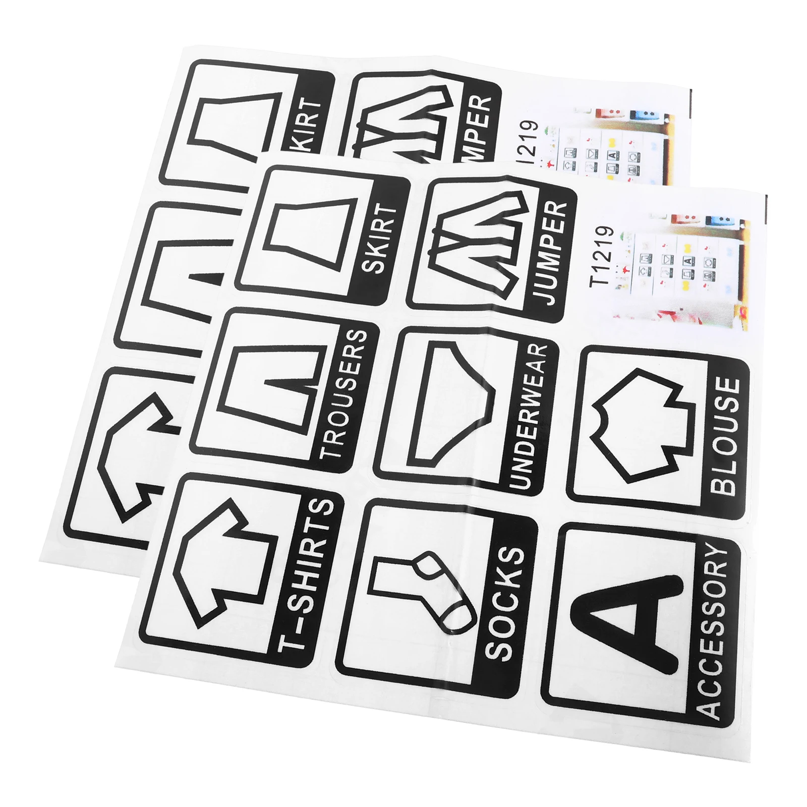 

2pcs Clothing Classification Stickers Blank Labels Self Adhesive Dresser forKeywords Clothes Size Identification ganization