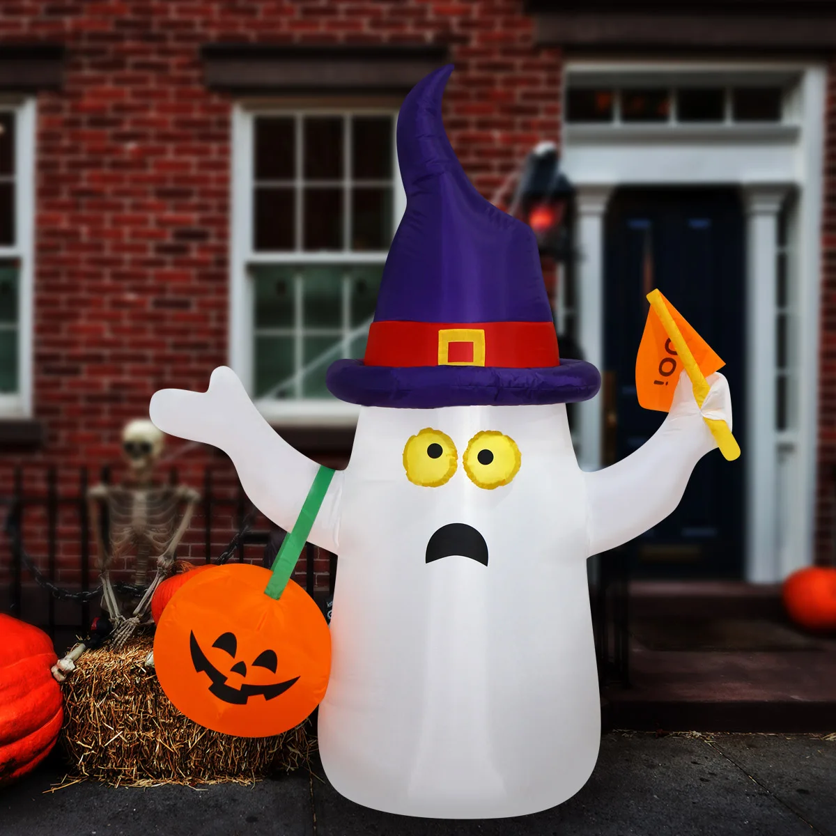 

Надувные уличные украшения для Хэллоуина - гигантский надувной инопланетянин, страшный призрак тыквы, забавный скелет такса