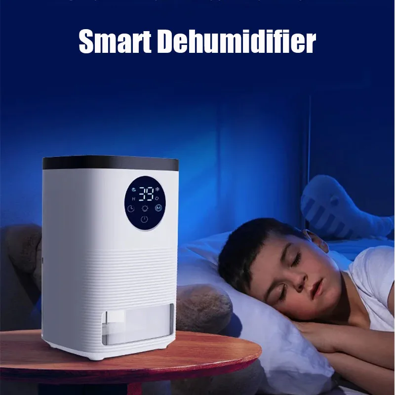

Dehumidifier With Colorful Lights Timer Silent Operation Semiconducter Dehumidifier Mold-proof Purification Household Appliances