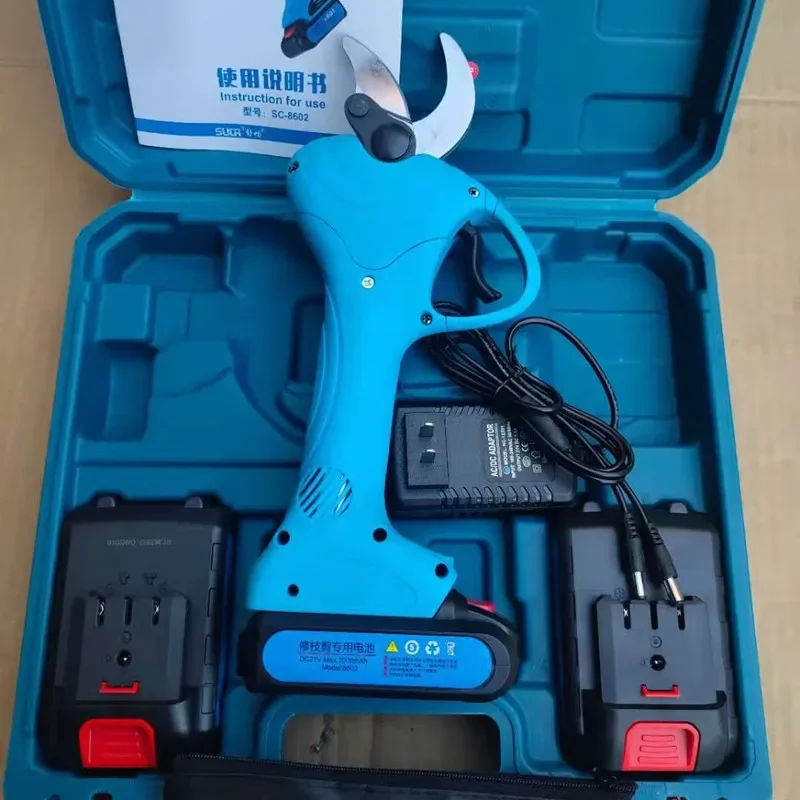 3.0 Electric Pruning Shears Rechargeable Lithium Battery Garden Pruning Machine Fruit Tree Electric Shears