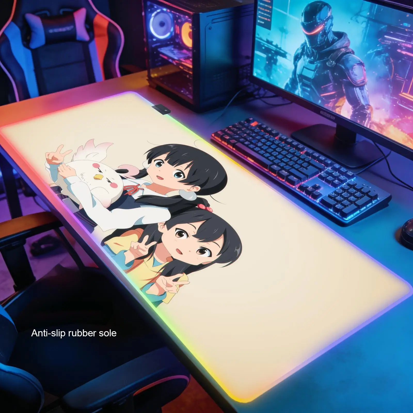 Tamako Market New RGB Computer Home Mousepad XXL Desk Mats Natural Rubber Office Anti Slip Gaming Accessories pad