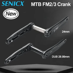 SENICX DUB MTB Cranks 24mm Ultralight Aluminum alloy Bicycle Crank 165mm 170mm 175mm Crankset Arms for GXP AM Downhill Bike Part