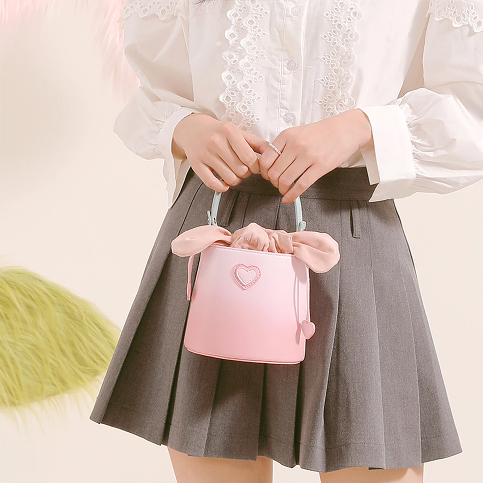 TOUTOU 2024 New Bucket Bag, Pink Girl Handbag Suitable for Gift, Luxury Original Design Shoulder Bag