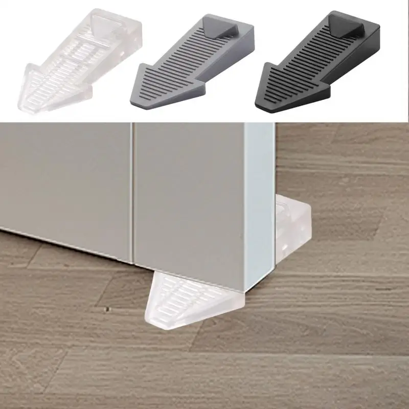 

Нескользящий резиновый дверной стопор, многоразовый дверной стопор в форме стрелки, клин для спальни, кабинета, бесшумная дверь, противоударный дверной стопор