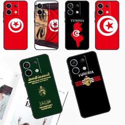 Tunisia Flag Map Phone Case For Redmi Note 12 11 9 10 13 Pro Plus 9S 10S 11S 12S Redmi 13C 9C 10C 12C Cover