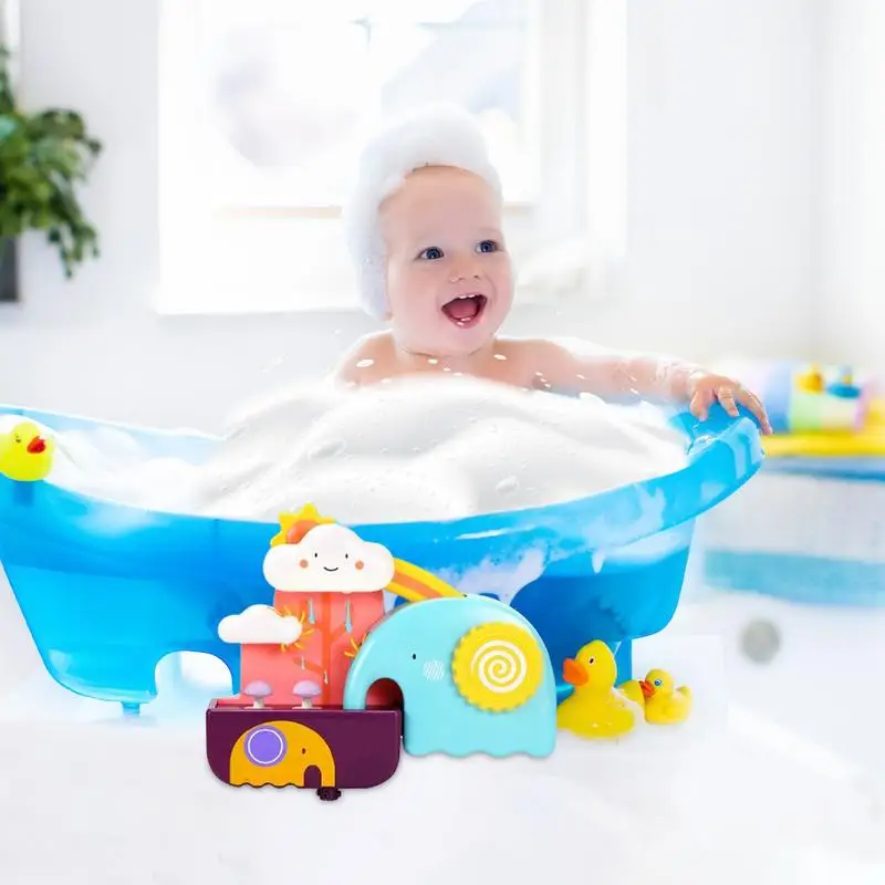 Bath Toys For Kids Swimming Bath Toys Elephant No Hole Floating Squirting Toys Creative Squeezable Toddler Water Toys For