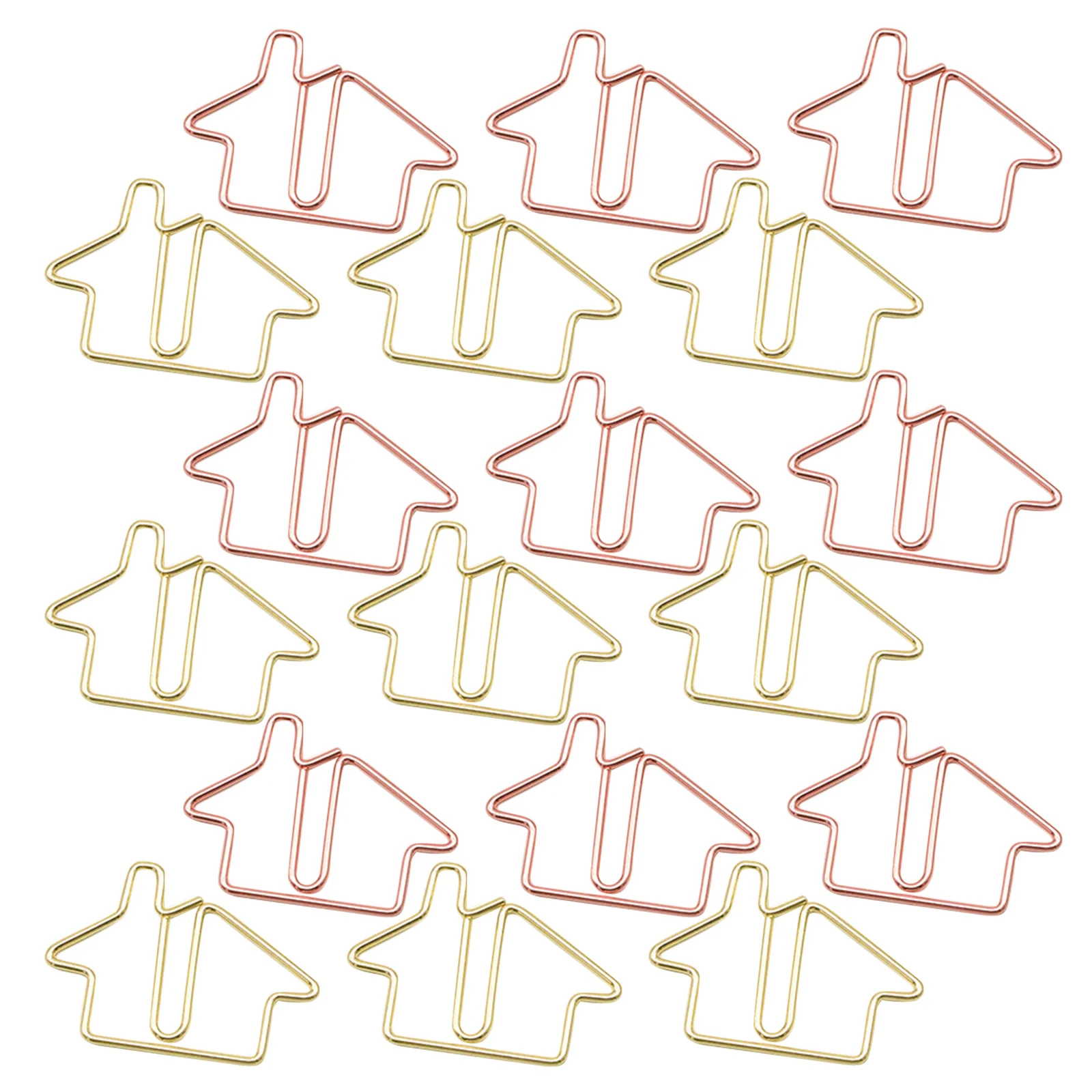 

60Pcs House Shaped Paper Clips Metal Decorative Paperclips for Office Home Document Organizing Novelty Paper Fastener Clips