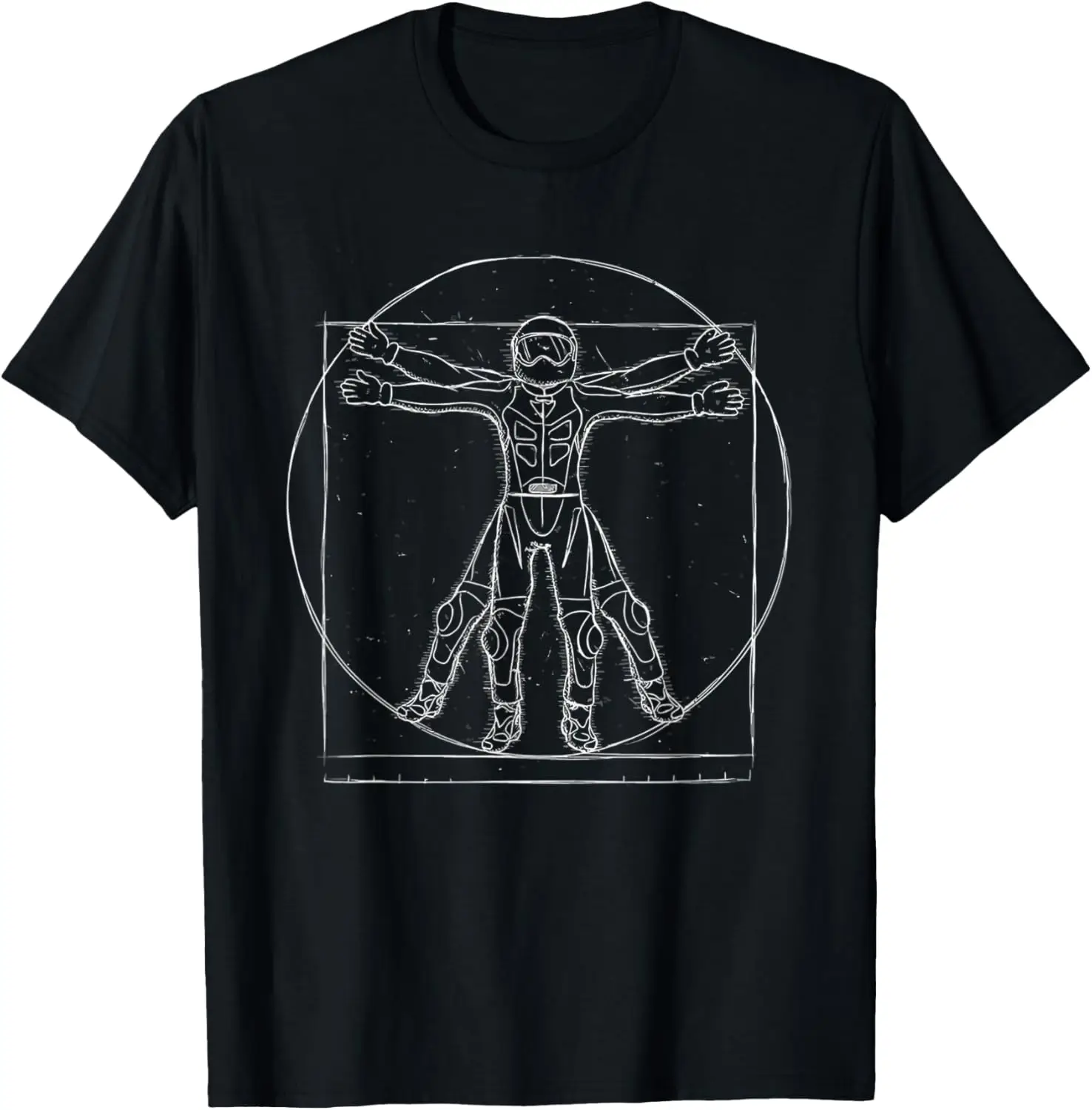 

Vitruvian Man Biker Motorcycle da Vinci T-Shirt Motorcycle