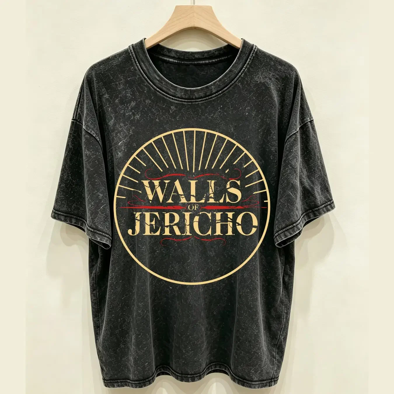 washed T Shirt Walls Of Jericho Vintage brand new never worn licensed OG Small vintage Washed fashion Soft Casual Stylish
