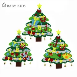 DIY Felt Christmas Tree Kids Toys For Children Kindergarten Crafts Snowman Educational Toys Decoration Best Gifts For Children