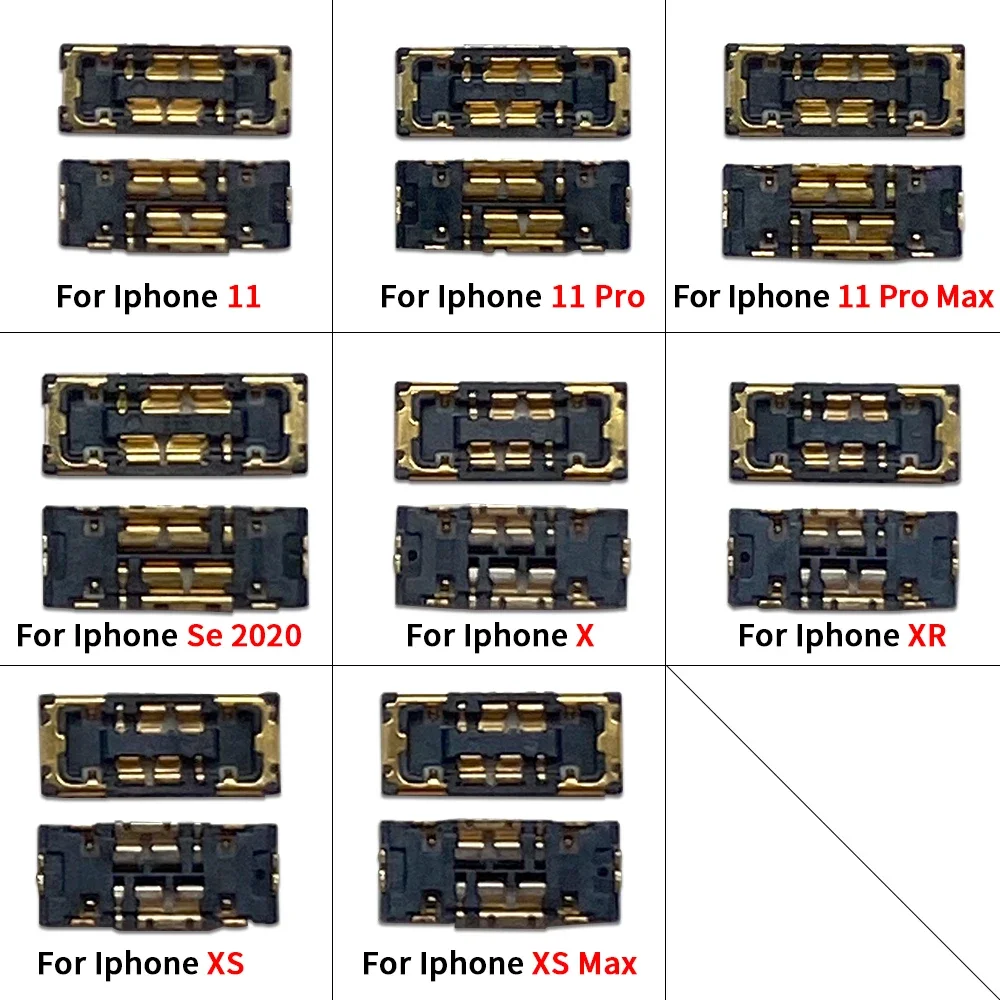 FPC Battery Connector Holder For Iphone 11 Pro Max Se 2020 X XR XS Max Inner Connector Motherboard Clip Replacement Parts