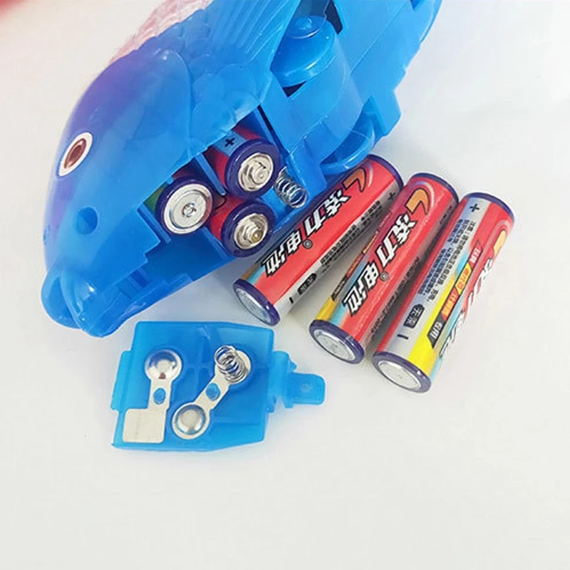 Pez oscilante brillante, pez eléctrico LED para niños y niñas con música, luz intermitente LED, Festival libre, mercado