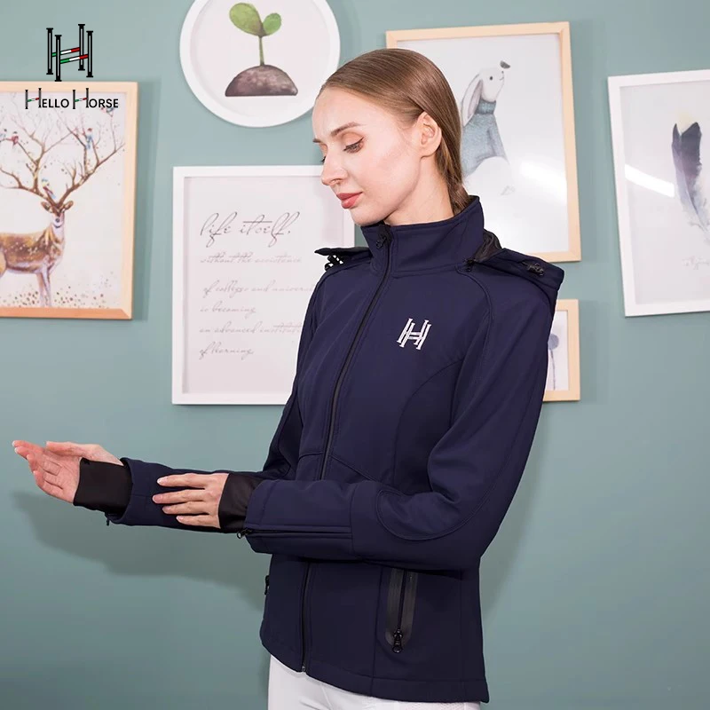 Hello Horse Equestrian Clothing Female Equestrian Equipment Riding Clothing Equestrian Autumn and Winter Windproof Clothing Training Clothing Jacket