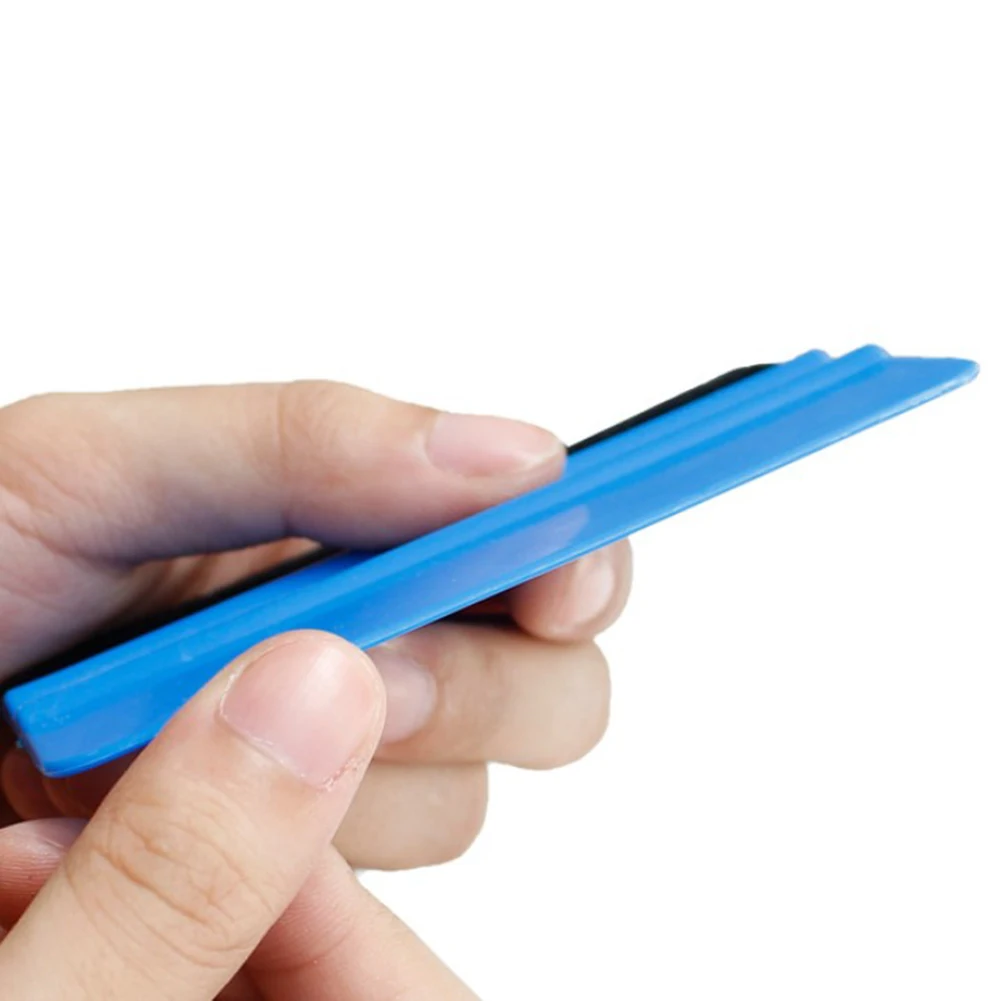 Car Scraper Auto Styling Vinyl Carbon Fiber Window Remover Cleaning Squeegee Wash With Felt Squeegee Tool For Motorcycle Quad