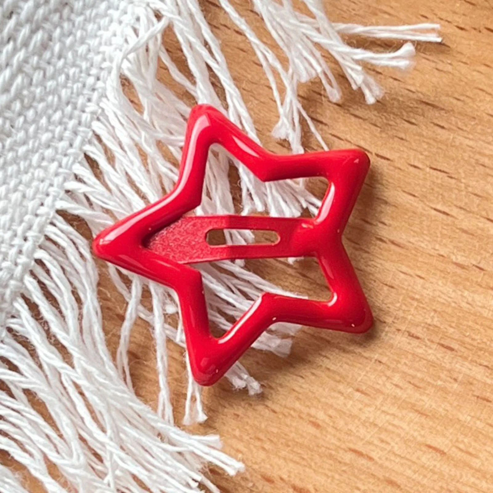 Girls Star Metal Hair Clips Sweet Bangs Side Hairpin Cute Dopamine Mini Fringe Sectioning Barrette Prom Styling Hair Accessories