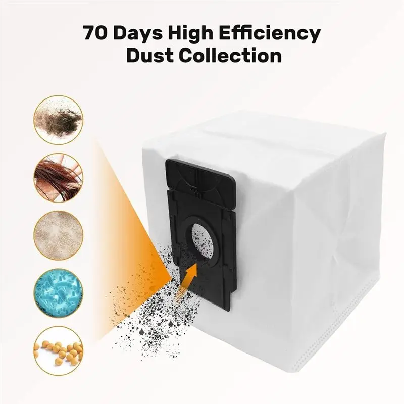 AEE2-24PCS Accessories Kit For EZVIZ RE4 Plus / RE5 Plus Vacuum Cleaner Parts Side Brush Filter Dust Bags Mop Cloths
