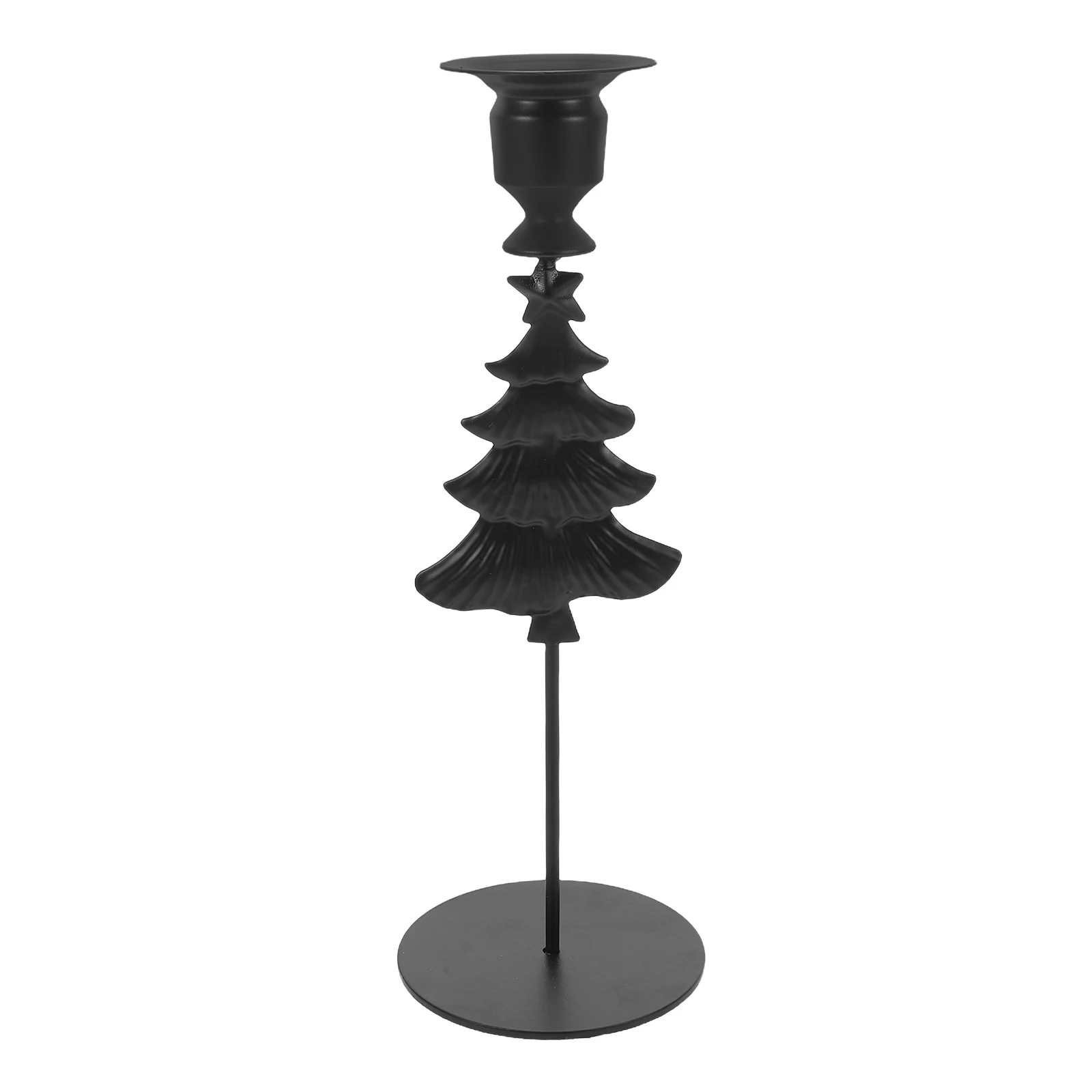 

Christmas Tree Candlestick Holder Black Metal Tall Taper Holder Rustic Mantel Table Centerpiece Farmhouse Holiday Decor