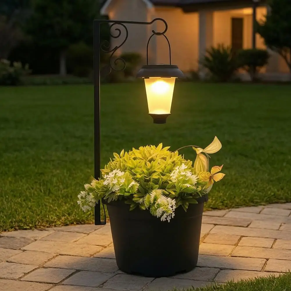 

Solar Garden Lamp 2-in-1 Solar Powered Light Plant Pot Waterproof Decorative Light for Garden Yard Front Porch